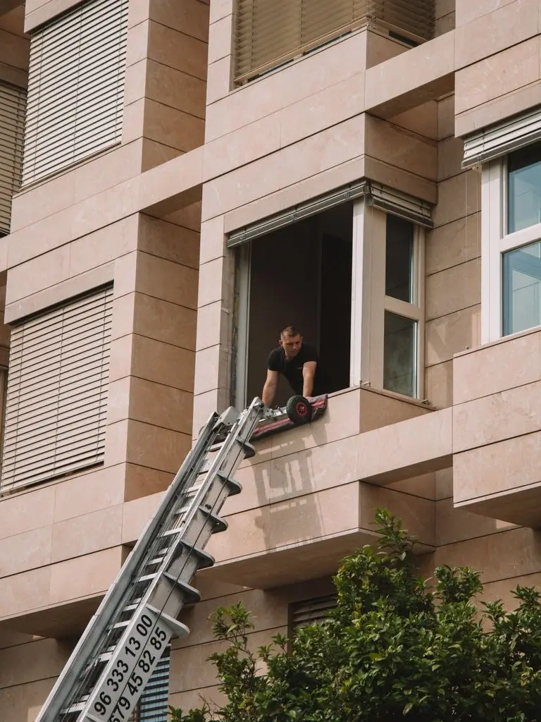 Step 3 — deploying the telescopic ladder